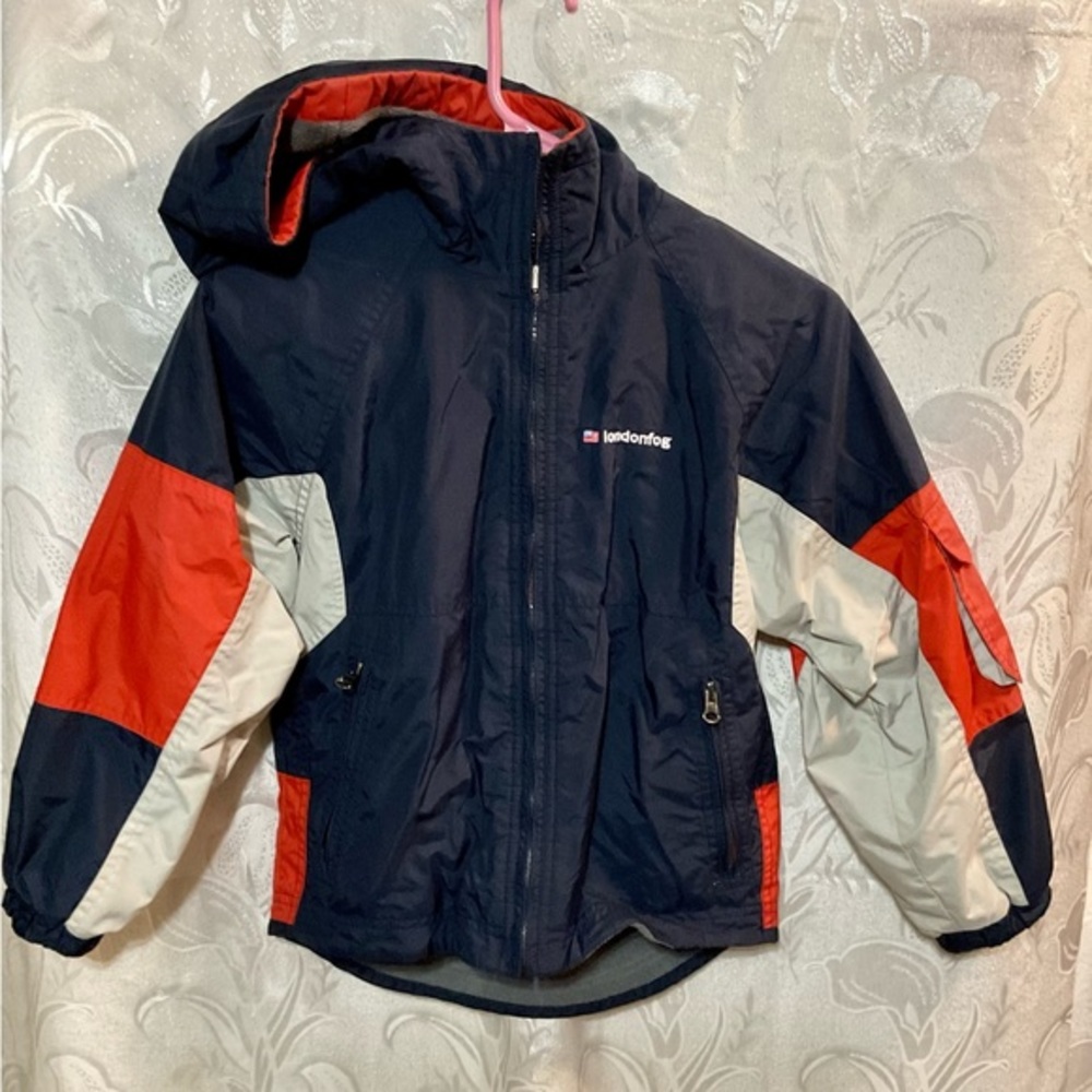 Londonfog Navy & Red Reversible Coat
